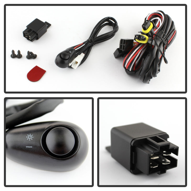 Phares antibrouillard Spyder Hyundai Elantra 2011-2013 de style OE avec interrupteur transparent FL-HYE2011-C