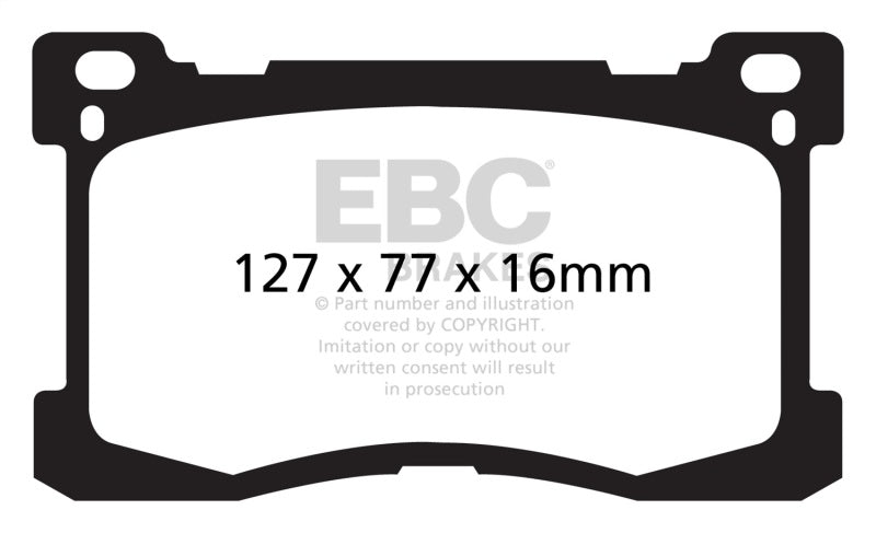 Plaquettes de frein avant EBC 12+ Hyundai Equus 5.0 Yellowstuff