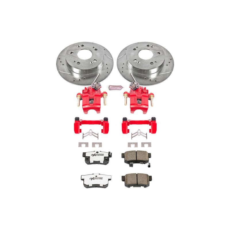 Power Stop 97-01 Honda Prelude Rear Z26 Street Warrior Brake Kit w/Calipers