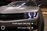 Kit antibrouillard DRL Diode Dynamics 12-15 Chevrolet Camaro ZL1 Stage 2 (P13W HP48/H11 SLF Blanc)