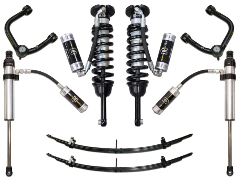 Système de suspension ICON 05-15 Toyota Tacoma 0-3,5 po/2016+ Toyota Tacoma 0-2,75 po Stg 5 avec UCA tubulaire