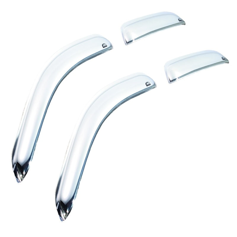 Déflecteurs de vitres avant et arrière AVS 99-16 Ford F-250 Super Duty Supercrew Ventvisor 4 pièces - Chrome