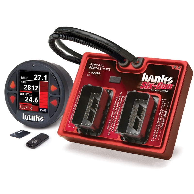 Banks 03-07 Ford F-250/F-350/F-450 6.0L Six-Gun Diesel Tuner w/ iDash-1.8 DataMonster