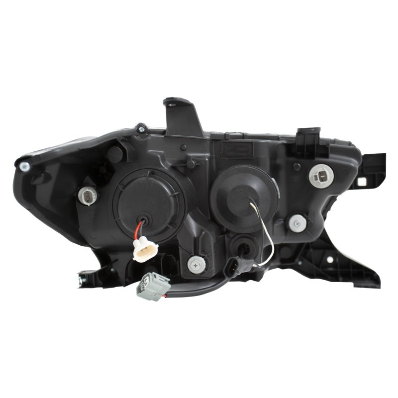Phares de projecteur ANZO 2016-2017 Toyota Tacoma avec interrupteur de style planche noir avec ambre avec DRL