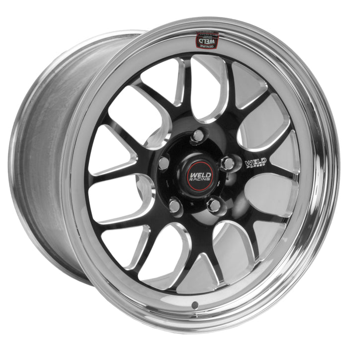 Roue noire Weld S77 17x9 / 5x4,75 BP / 6,2 po BS (plaquette haute) - Sans verrou de talon