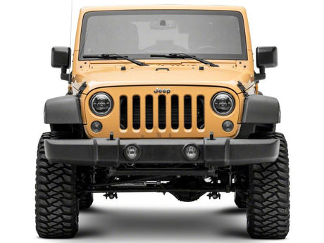 Phares à DEL Raxiom 07-18 Jeep Wrangler JK Axial 7 pouces avec clignotants DRL - Boîtier noir (transparent)
