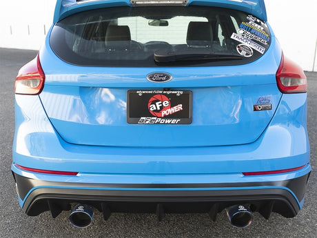 Système d'échappement Cat-Back aFe Takeda 3 pouces 304 SS avec embout Blue Flame 16-18 Ford Focus RS I4-2.3L (t)