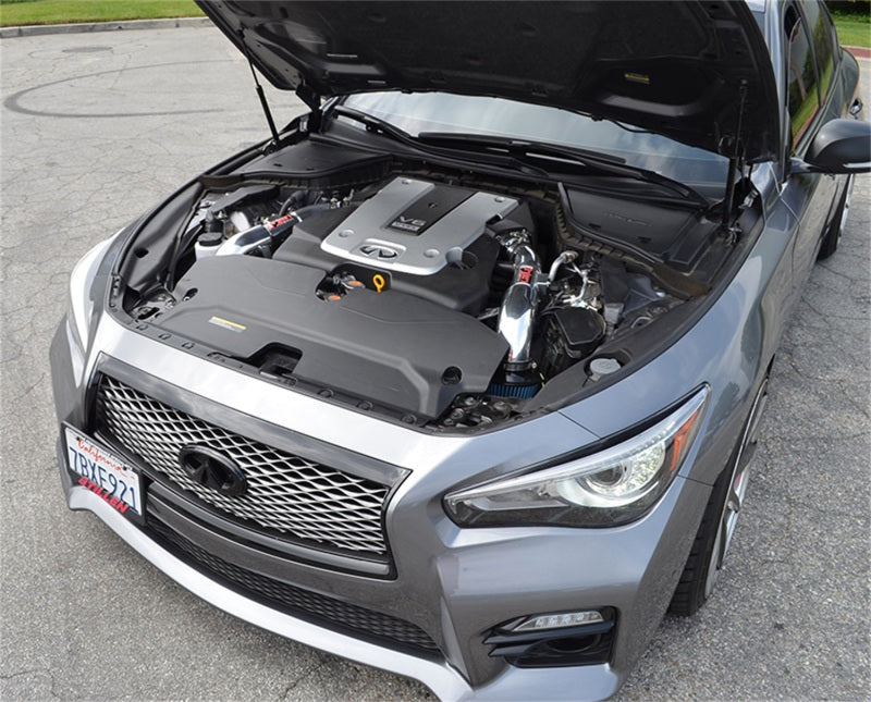 Injen 14 Infiniti Q50 3,7 L V6 poli double admission à vérin court avec technologie MR et boucliers thermiques