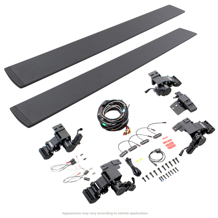 Kit de marchepieds électriques Go Rhino 20-23 Jeep Gladiator 4 portes E-BOARD E1 (coupe/perçage requis) - Tex. Blk