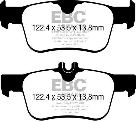 Plaquettes de frein arrière EBC 17-21 Honda Civic Type-R 2.0T Bluestuff