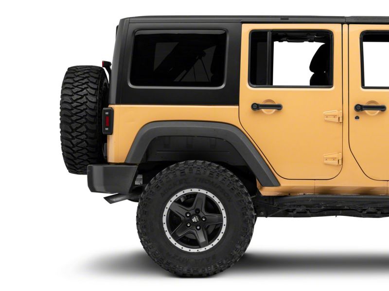 Feux arrière à LED Raxiom 07-18 Jeep Wrangler JK Axial Series - Boîtier noir (lentille transparente)