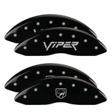 Couvre-étriers MGP 4 gravés à l'avant Gen 2/Viper gravés à l'arrière Gen 2/Snake finition noire argent ch