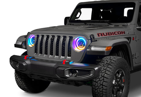 Phares à DEL haute puissance Oracle Jeep Wrangler JL/Gladiator JT 7 po (paire) - Dynamique VOIR LA GARANTIE