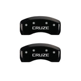 MGP 4 Caliper Covers Engraved Front & Rear Cruze Black finish silver ch