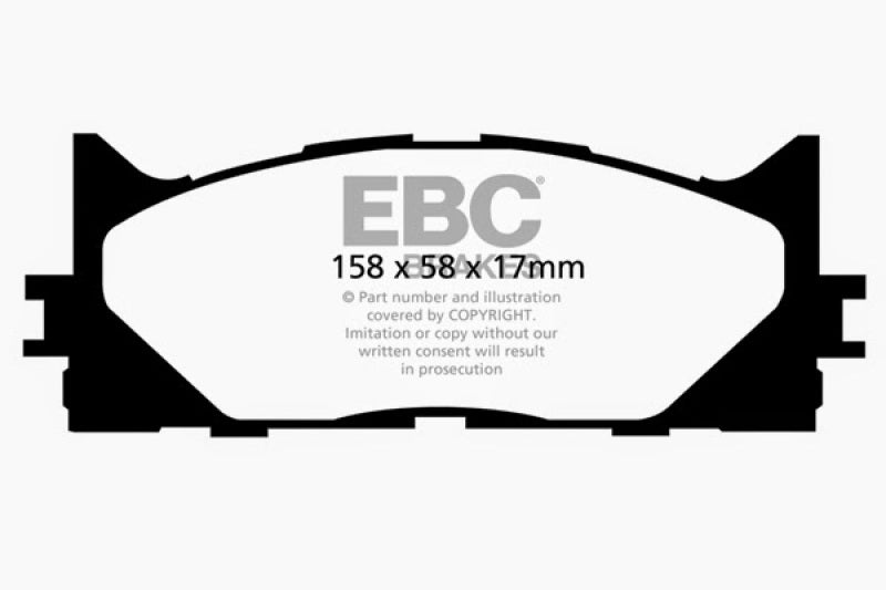 Plaquettes de frein avant EBC 13+ Lexus ES300h 2.5 Hybrid Redstuff