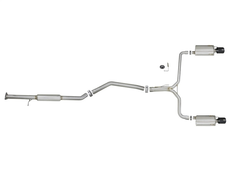 Échappement aFe Takeda 304SS Dual Cat-Back avec embouts noirs 13-17 Honda Accord LX/EX/EX-L Sedan L4 2.4L