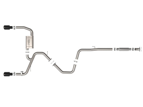 aFe Takeda Hyundai Elantra N 22-23 L4-2.0L (t) 3 pouces 304 SS Cat-Back échappement avec embouts noirs