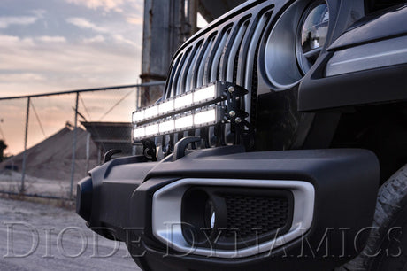 Kit de support de pare-chocs Diode Dynamics 18-21 Jeep JL Wrangler/Gladiator SS30 - Conduite blanche (simple)