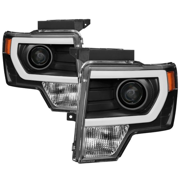 Phares de projecteur xTune Ford F150 - Barre lumineuse DRL - Noir PRO-JH-FF15009-LBDRL-BK