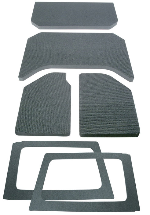 Kit de garniture de pavillon complet pour Jeep Wrangler JK 4 portes DEI 11-18 - 6 pièces - Gris