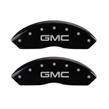 MGP 4 Caliper Covers Engraved Front & Rear GMC Black Finish Silver Char 2019 GMC Arcadia
