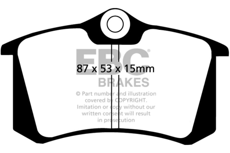 Plaquettes de frein arrière EBC 10-13 Audi A3 2.0 TD Redstuff