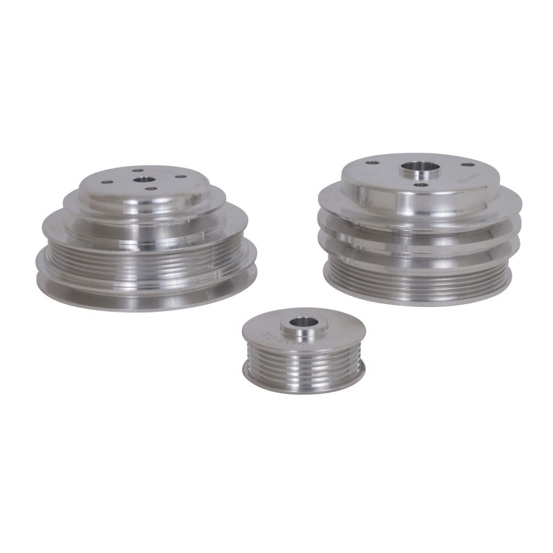 Kit de poulie de transmission inférieure BBK 85-97 GM Truck 305 350 - Aluminium CNC léger (3 pièces)