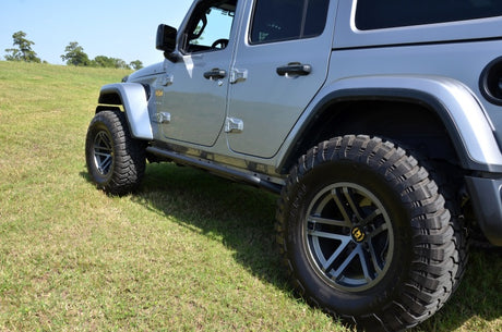 Marchepieds coulissants N-Fab Trail 18-20 Jeep Wrangler JL 4 portes SUV - SRW - Noir texturé