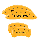 MGP 4 Caliper Covers Engraved Front & Rear Pontiac Red Finish Silver Char 2008 Pontiac G8