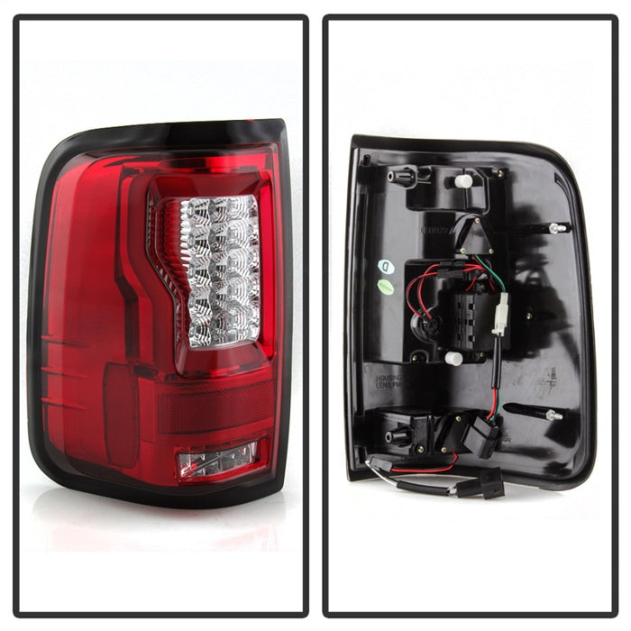 Feu arrière Spyder Ford F150 04-08 Styleside V2 - LED - Rouge transparent ALT-YD-FF15004V2-LBLED-RC