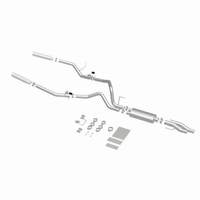 Échappement Catback MagnaFlow 11 pour Ford F-150 3,7 L/5,0 L/6,2 L SS à double sortie arrière divisée avec embouts SS de 3,5 pouces