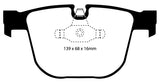 Plaquettes de frein arrière Redstuff EBC 08-10 pour BMW M3 4.0 (E90)