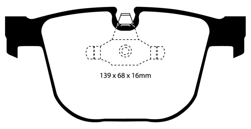 Plaquettes de frein arrière Redstuff EBC 08-10 pour BMW M3 4.0 (E90)