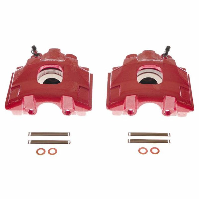 Étriers avant rouges Power Stop 98-03 Mercedes-Benz ML320 sans supports - Paire