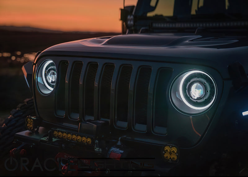 Phares de projecteur Oracle Oculus Bi-LED pour Jeep JL/Gladiator JT - Noir mat - 5 500 K VOIR LA GARANTIE