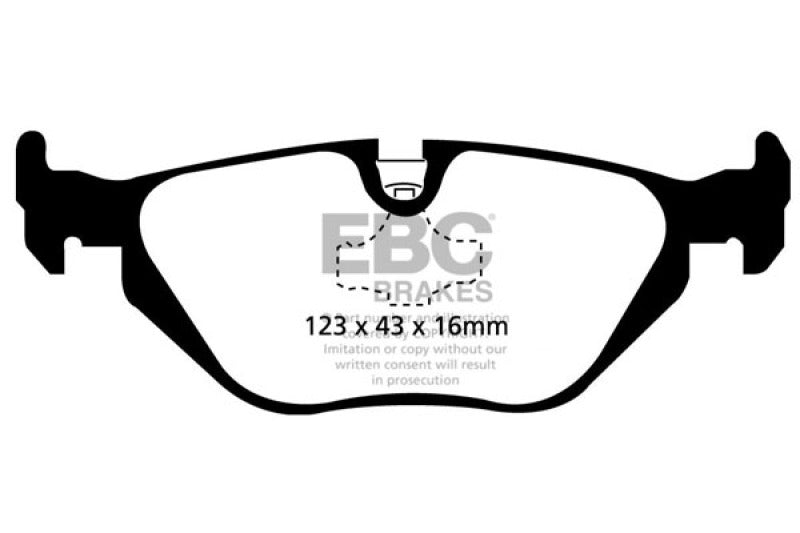 Plaquettes de frein arrière EBC 96-98 BMW Z3 1.9 Redstuff