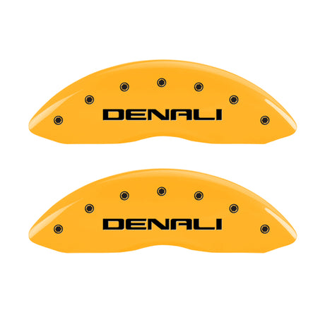 Couvre-étriers MGP 4 gravés avant et arrière, finition jaune Denali, noir Char 2003 GMC Safari