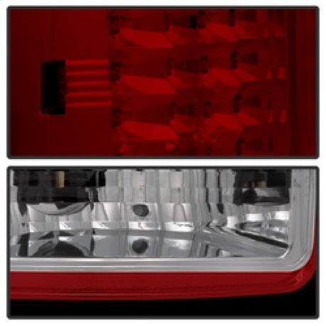 Spyder GMC Sierra 07-13 (pas 3500 Dually 4 roues arrière) Feux arrière à LED Rouge Clair ALT-YD-GS07-LED-RC