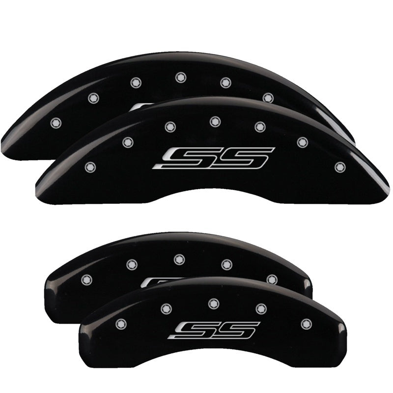 Couvre-étriers MGP 4 gravés avant et arrière Gen 5/SS finition noire argent ch