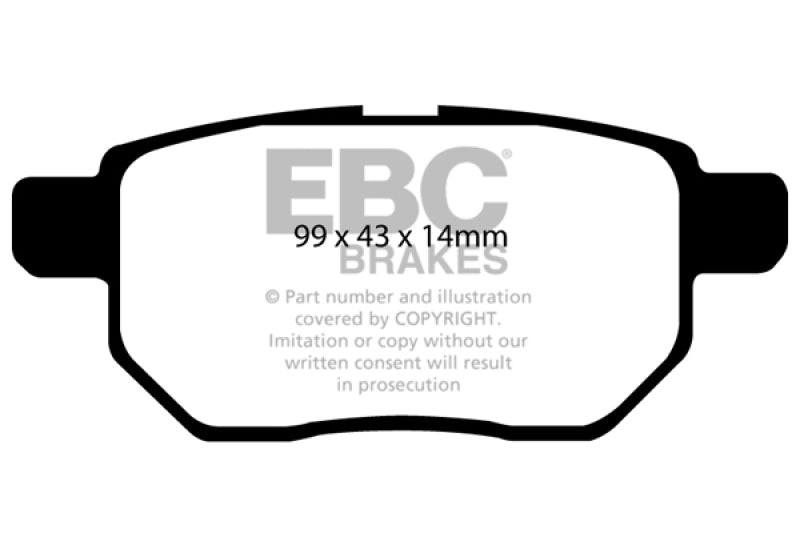 Plaquettes de frein arrière EBC 09-10 Pontiac Vibe 1.8 Ultimax2