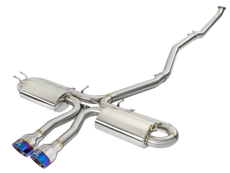 Système d'échappement Cat-Back aFe Takeda 3 pouces 304 SS avec embouts bleus 2017+ Honda Civic Si 4Dr I4 1,5 L (t)