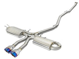 Système d'échappement Cat-Back aFe Takeda 3 pouces 304 SS avec embouts bleus 2017+ Honda Civic Si 4Dr I4 1,5 L (t)