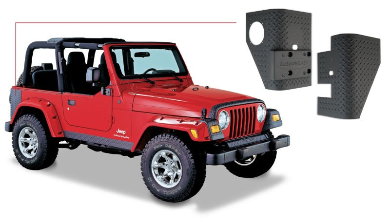 Coins arrière Bushwacker 97-06 Jeep Wrangler Trail Armor - Noir