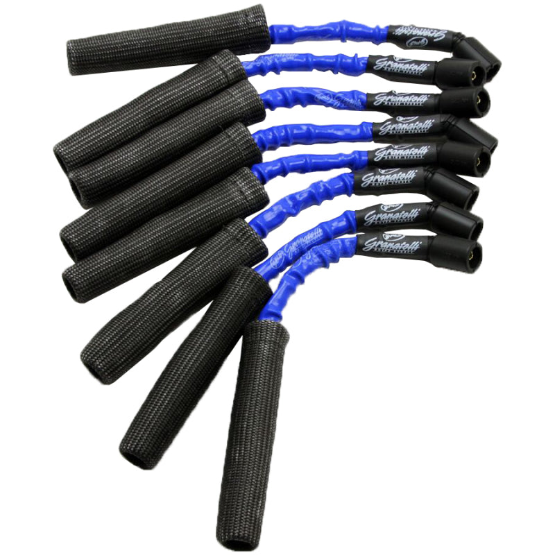 Kit de connexion de fil près de la prise pour bobine de performance Granatelli 99-23 GM Truck V8 avec câble de 9 pouces/gaine bleue/manchon noir