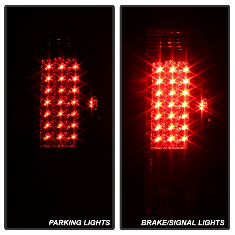 xTune Ford F150 Styleside 97-03 Super Duty 99-07 LED Tail Lights Red Smoke ALT-ON-FF15097-LED-RC