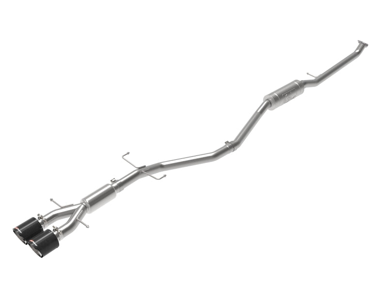 Système d'échappement Cat-Back aFe Takeda 2,5 pouces 304SS avec embouts en carbone 17-20 Honda Civic Si Sedan I4 1,5 L