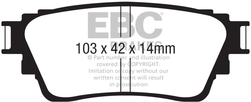 Plaquettes de frein arrière EBC 18-21 Mitsubishi Outlander Yellowstuff