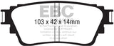Plaquettes de frein arrière EBC 18-21 Mitsubishi Outlander Yellowstuff