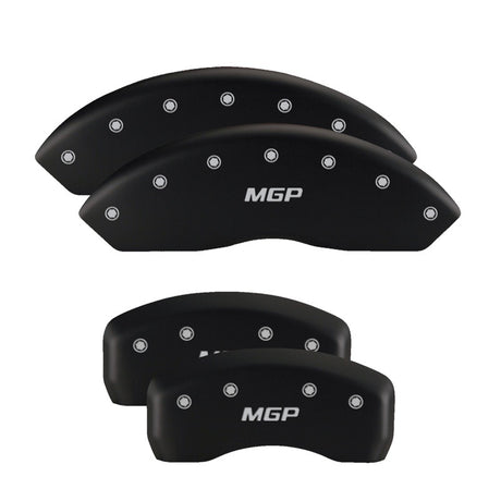 Couvre-étriers MGP 4 gravés à l'avant, gravés à l'arrière Lincoln MKX, finition rouge argentée