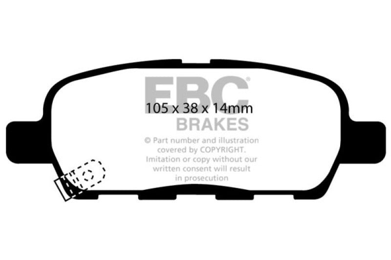 EBC 03-05 Infiniti FX35 3.5 Yellowstuff Rear Brake Pads